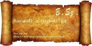 Barabás Szebáld névjegykártya